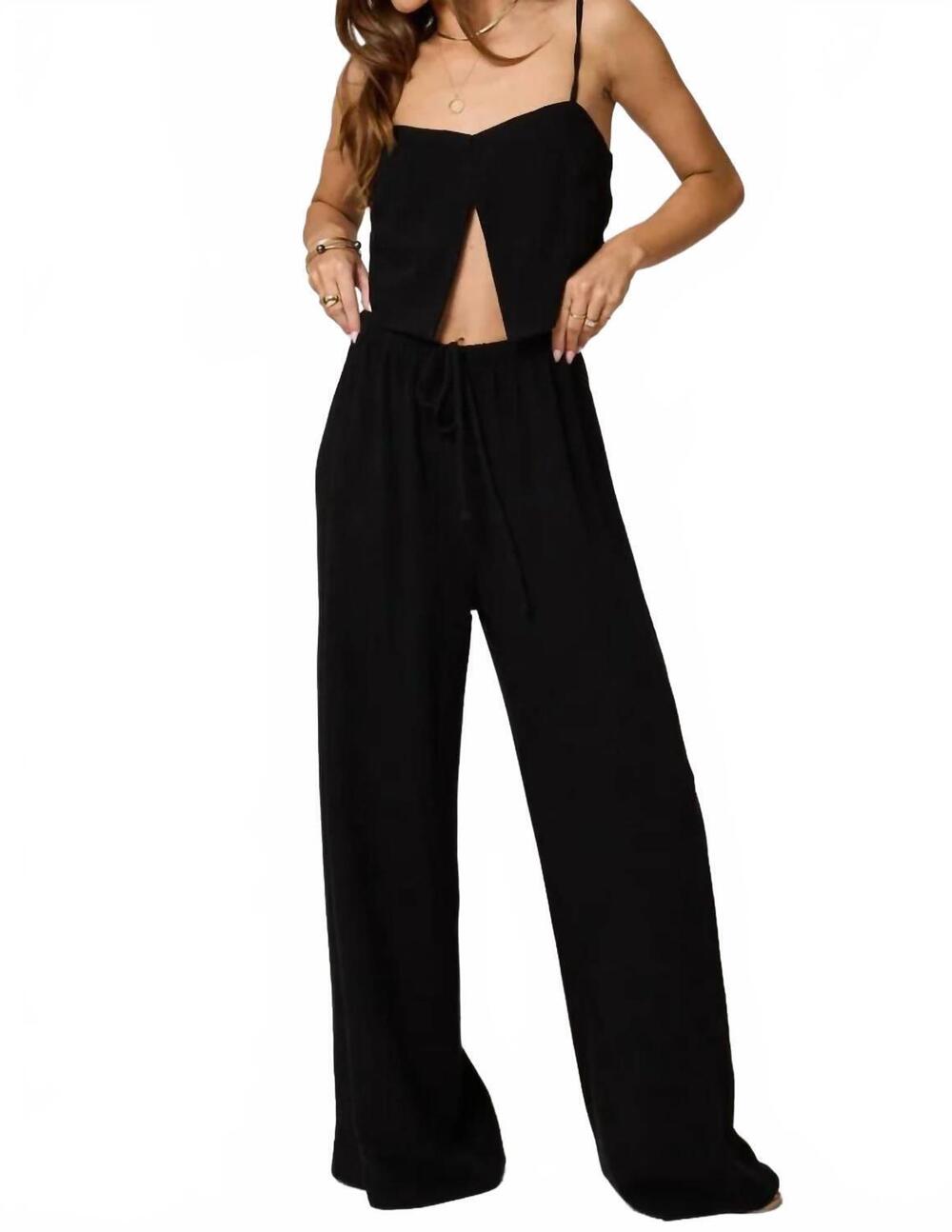 NEW STILLWATER venice wide leg pants in black